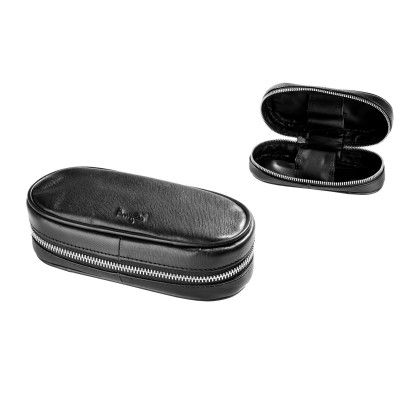 Angelo Θήκη Πίπας Leather Black 2pcs 832200